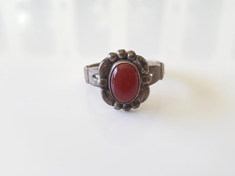 Vintage Sterling Silver Carnelian